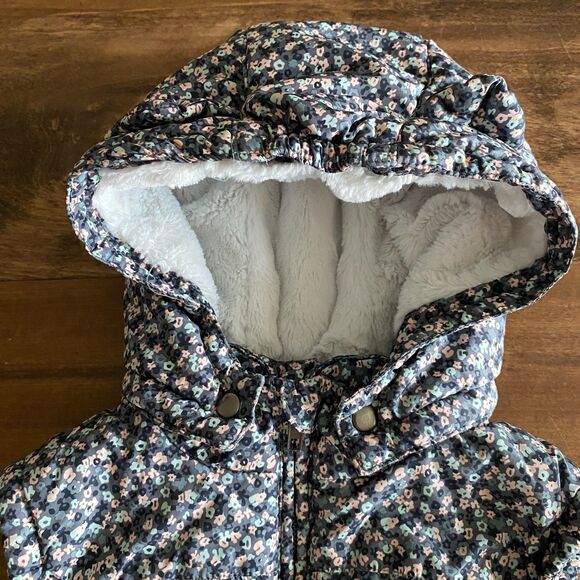 H&M Floral Hooded Vest Girls' 7-8Y - Picture 4 of 12